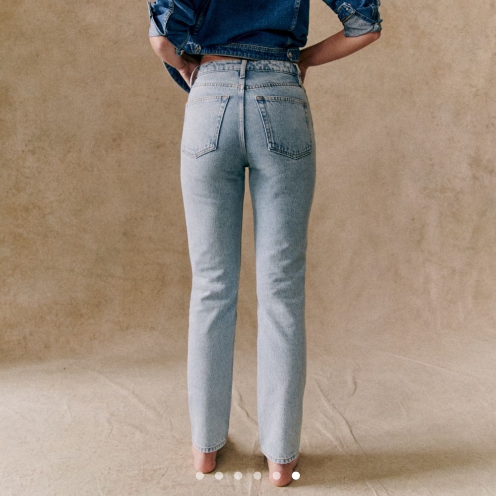 Sezane Brut Sexy Light Blue Straight Leg Jeans